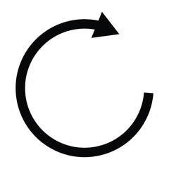 Circle Arrow. Circular Refresh Arrow Icon. Vector Illustration of Circular Refresh Icon.