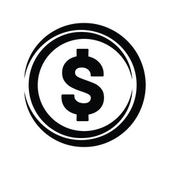 Dollar icon, dollar sign, dollar line icon.
