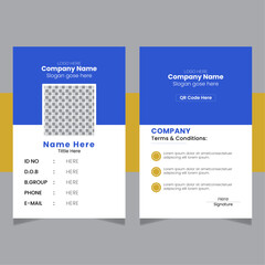 Abstract Business id card with  photo.