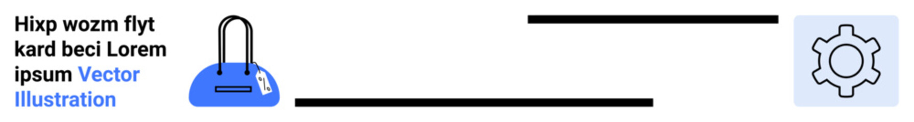 Cybersecurity theme with blue padlock icon connected by lines to gear icon. Ideal for data protection, privacy, network security, technology integration, system settings, cybersecurity protocols, IT