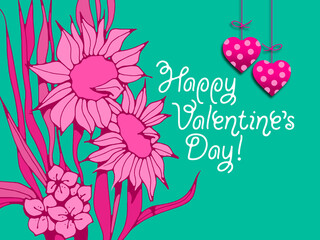 Graphic design depicting Happy Valentine's Day
