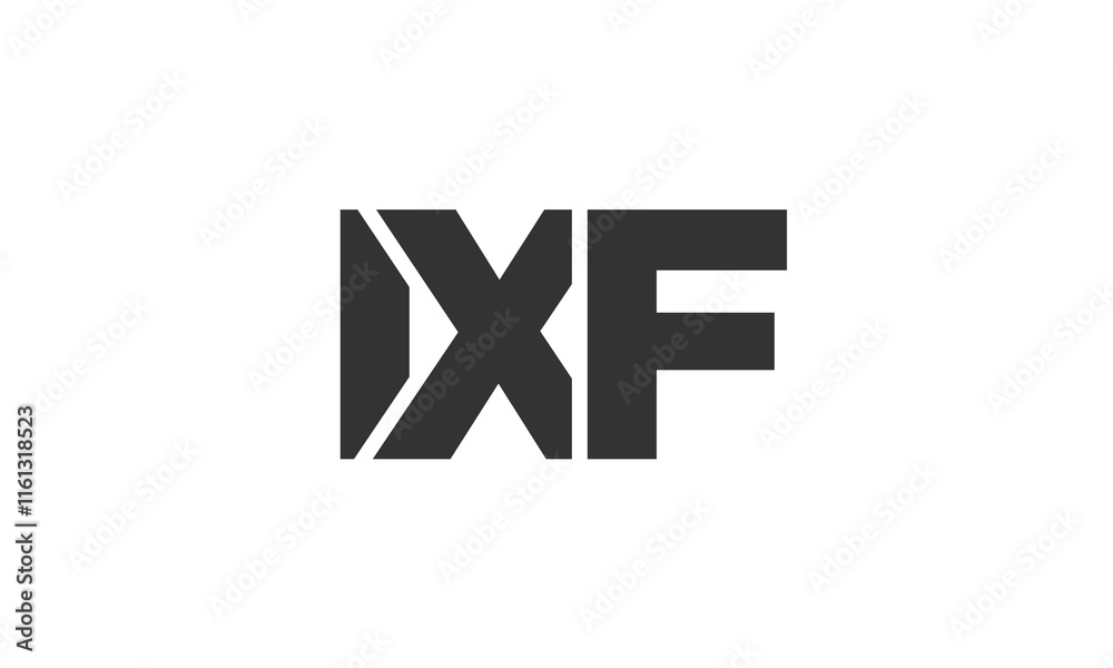 Fototapete ixf logo design template with strong and modern bold text. initial based vector logotype featuring s