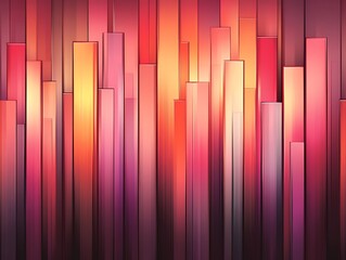 Fototapeta premium Abstract Red Orange Vertical Stripes Design