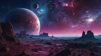 fantastic space landscape