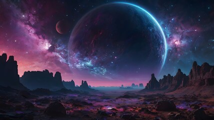 fantastic space landscape