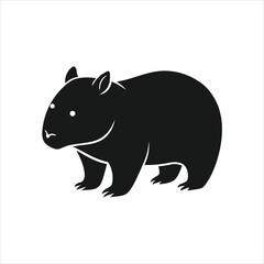  Cute Wombat Vector Silhouette for Logo Design