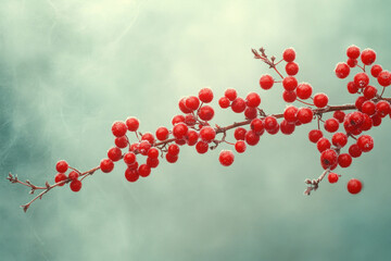 Winter Branch With Berries