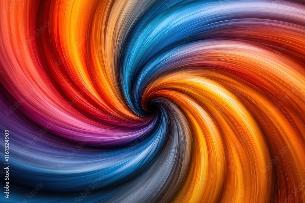 Aufkleber vibrant swirling abstract art mesmerizing vortex of color and energy dynamic designs