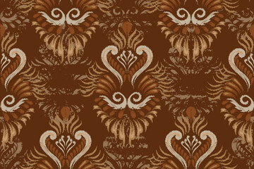 damask seamless pattern, motif, fabric, wallpaper, background, etc.