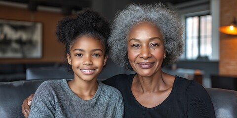 grandmother and granddaughter share warm loving embrace smiles radiating joy and connection testament to enduring bond between generations