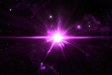 Fototapeta premium An image of a vibrant purple cosmic event, possibly a supernova or stellar explosion, set against the backdrop of a deep space galaxy.