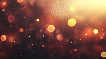 Obraz premium Golden Hour Bokeh: Abstract Festive Background