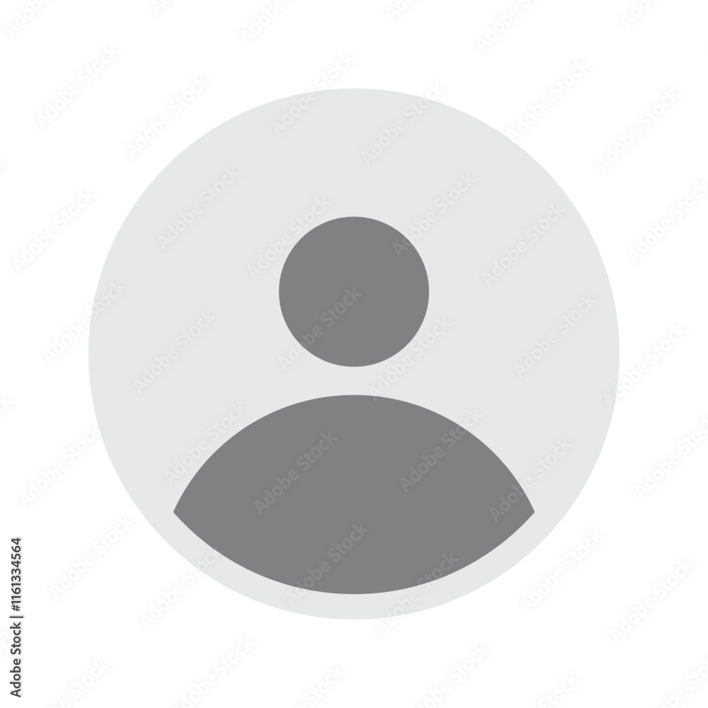 Fototapete creative user profile icon in vector style.