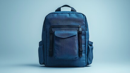 Classic Blue Backpack: Durable Travel Bag