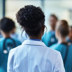 Medical personnel at meeting