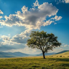 Obraz premium Armenia's scenic beauty: tree, sky
