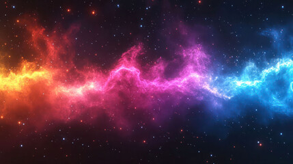 Naklejka premium Vector decorative border with colorful exploding fireworks in the sky on transparent background - celebration card, festival banner