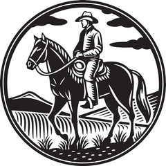 Ridding Horse Silhouette