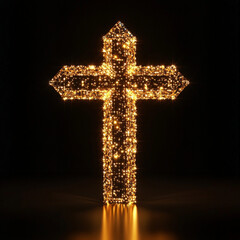 cross, religion, symbol, crucifix, christ, god, church, faith, religious, gold, easter, isolated, light, catholic, sign, spiritual, icon, sky, spirituality, holy, illustration, bible, white, resurrect