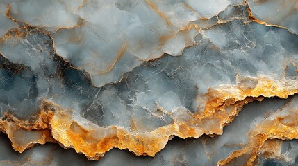 Fototapeta premium Elegant abstract artwork with layered gray and golden marble textures
