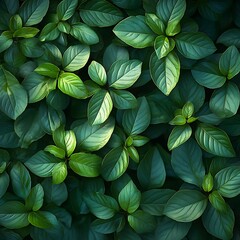 Vibrant Green Foliage Texture Highlighting Natural Beauty in Stunning Nature Wallpaper