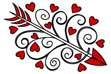 Explore the delightful charm of Cupid’s Candy Coils in this stunning vector line art design. Perfect for Valentine’s Day, this elegant artwork features intricate details on a clean white background