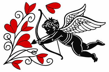 Explore the delightful charm of Cupid’s Candy Coils in this stunning vector line art design. Perfect for Valentine’s Day, this elegant artwork features intricate details on a clean white background