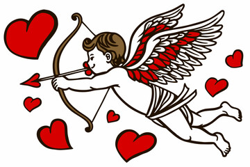 Explore the delightful charm of Cupid’s Candy Coils in this stunning vector line art design. Perfect for Valentine’s Day, this elegant artwork features intricate details on a clean white background