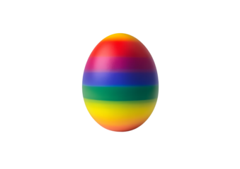Rainbow easter egg isolated on white background. Pride, LGBTQ, gay lesbian concepts.
