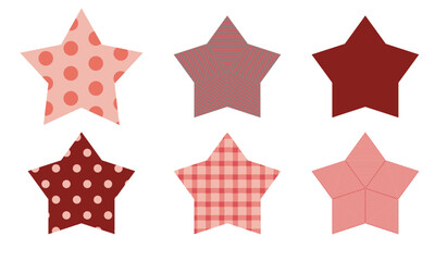 set of decorative stars with different decorations