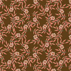 Beautiful pattern with flowers and leaf