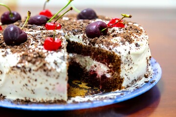 The most traditional rustic black forest pie