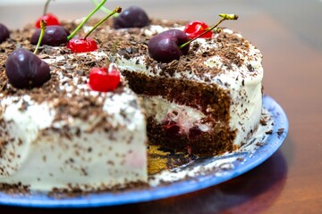The most traditional rustic black forest pie