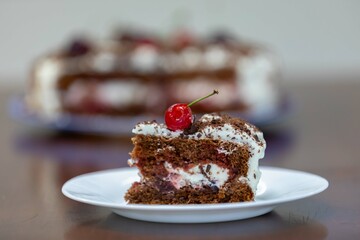 The most traditional rustic black forest pie