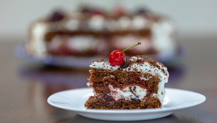 The most traditional rustic black forest pie