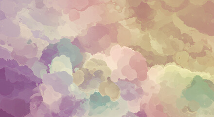 Abstract Watercolor Painting, Pastel Color Palette, Soft Hues, Blending Colors, Artistic Background Texture