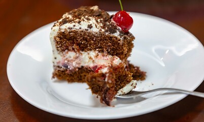 The most traditional rustic black forest pie