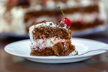 The most traditional rustic black forest pie