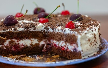 The most traditional rustic black forest pie