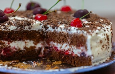The most traditional rustic black forest pie