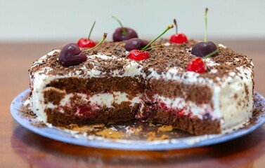 The most traditional rustic black forest pie