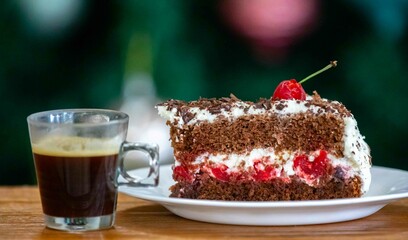 The most traditional rustic black forest pie
