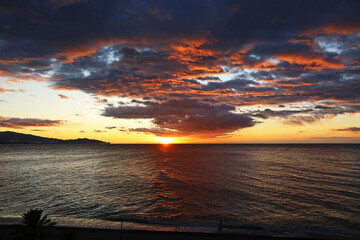 Winter sunrise over the Mediterranean