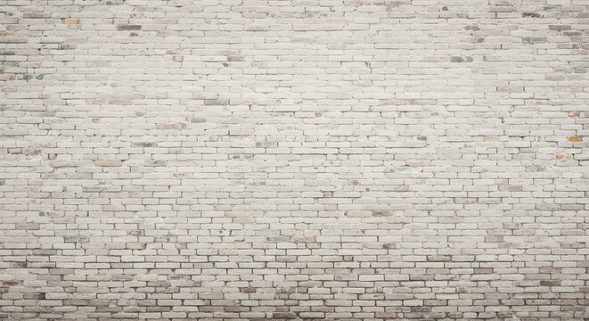 Fototapeta Whitewashed Brick Wall Texture Background - Grunge Vintage Design