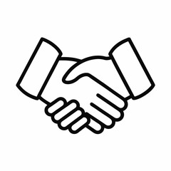 handshake icon vector illustration