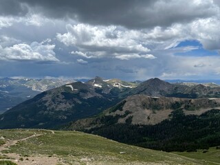 Colorado mountain landscape with clouds