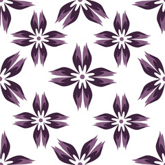 Beautiful pattern with flowers and leaf. Floral vector illustration.