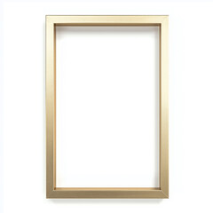 Obraz premium Golden frame presenting empty space on white background