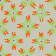 Cute hand drawn floral seamless pattern background
