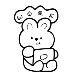 rabbit with a Computer .